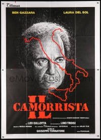 6k234 PROFESSOR Italian 2p 1986 Il Camorrista, outline of Italy over art of Ben Gazzara!