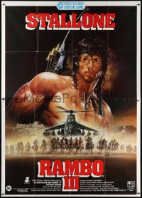 6k237 RAMBO III Italian 2p 1988 Sylvester Stallone returns as John Rambo, different Casaro art!