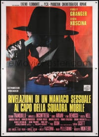 6k251 SLASHER Italian 2p 1972 Farley Granger is the sex maniac killer, art by Nistri!