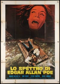 6k255 SPECTRE OF EDGAR ALLAN POE Italian 2p 1974 Ferrari art of Walker w/snake & screaming girl!