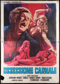 6k273 VAMPYRES Italian 2p 1976 different art of sexy half-naked female vampires & male victim!