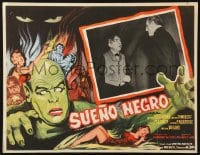 6k050 BLACK SLEEP Mexican LC 1956 Bela Lugosi, Basil Rathbone, cool border art of Tor Johnson!