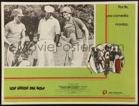 6k056 CADDYSHACK Mexican LC 1980 Chevy Chase, Bill Murray & Michael O'Keefe on golf course!