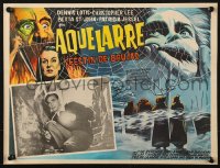 6k085 HORROR HOTEL Mexican LC 1960 Christopher Lee, English horror, cool border art!