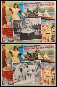 6k017 NUN'S STORY 8 Mexican LCs 1959 great images of religious missionary Audrey Hepburn!