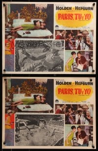 6k018 PARIS WHEN IT SIZZLES 8 Mexican LCs 1964 sexy Audrey Hepburn & William Holden in France!