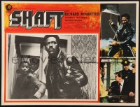 6k118 SHAFT Mexican LC 1971 close up of Richard Roundtree protecting couple in house!