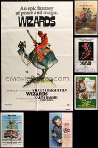 6m056 LOT OF 8 FOLDED ONE-SHEETS 1970s-1980s great images from a variety of different movies!