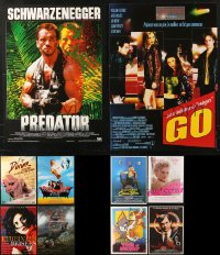 6m295 LOT OF 10 FORMERLY FOLDED 15X21 FRENCH POSTERS 1980s-2010s a variety of different movies!