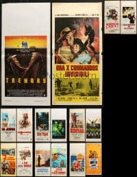 6m264 LOT OF 16 FORMERLY FOLDED ITALIAN LOCANDINAS 1960s-1990s images from a variety of movies!