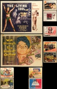 6m302 LOT OF 11 FORMERLY FOLDED HALF-SHEETS 1940s-1960s great images from a variety of different movies!