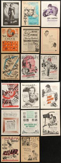 6m084 LOT OF 17 MAGAZINE ADS 1940s great advertising for a variety of different movies!