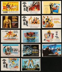 6m231 LOT OF 14 JAMES BOND POSTCARDS 1990s all with color art from the British quad posters!