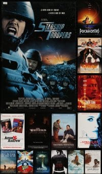 6m365 LOT OF 19 UNFOLDED MOSTLY DOUBLE-SIDED 27X40 ONE-SHEETS 1980s-2000s cool movie images!