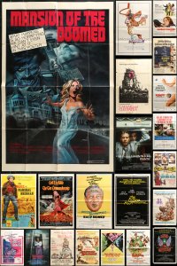 6m018 LOT OF 69 FOLDED ONE-SHEETS 1960s-1980s great images from a variety of different movies!
