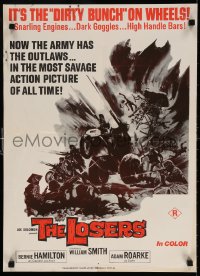 6p101 LOSERS Aust special poster R1978 it's The Dirty Bunch on wheels, a license to kill!