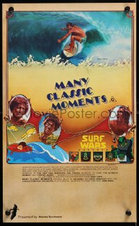6p102 MANY CLASSIC MOMENTS Aust special poster 1978 surfing, wacky Surf Wars cartoon as well!