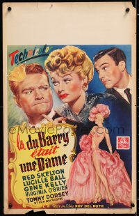 6p180 DU BARRY WAS A LADY Belgian 1947 best different sexy art of Lucille Ball & showgirl!