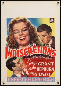6p190 PHILADELPHIA STORY Belgian 1947 different art of Katharine Hepburn, Cary Grant & James Stewart