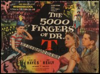 6p248 5000 FINGERS OF DR. T British quad 1953 Peter Lind Hayes, written by Dr. Seuss, ultra-rare!