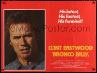 6p250 BRONCO BILLY British quad 1980 great portrait image of director & star Clint Eastwood!