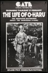 6p274 LIFE OF OHARU English double crown 1975 Kenji Mizoguchi's Saikaku ichidai onna, great image!