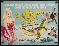 6p241 ALLIGATOR NAMED DAISY English 1/2sh 1957 artwork of sexy Diana Dors in skimpy outfit!