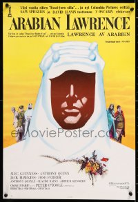6p031 LAWRENCE OF ARABIA Finnish 1963 David Lean, best different silhouette art of O'Toole!