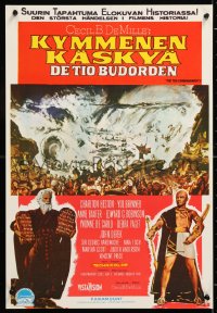 6p033 TEN COMMANDMENTS Finnish 1958 DeMille classic starring Charlton Heston & Yul Brynner!