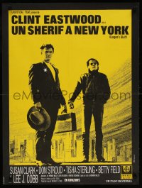 6p769 COOGAN'S BLUFF French 22x30 1969 Clint Eastwood, Don Siegel, different Ferracci design!