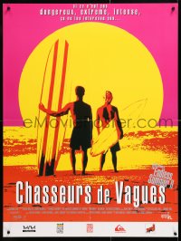 6p781 ENDLESS SUMMER 2 French 24x32 1994 great art of surfers with boards on the beach at sunset!