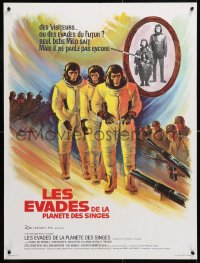 6p783 ESCAPE FROM THE PLANET OF THE APES French 24x32 1971 different Grinsson sci-fi artwork!