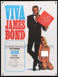 6p794 GOLDFINGER stock French 24x32 R1970 Sean Connery as Bond 007 with sexy girl by Thos & Bourduge
