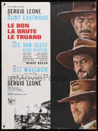 6p795 GOOD, THE BAD & THE UGLY French 23x31 R1970s Clint Eastwood, Lee Van Cleef, Sergio Leone!