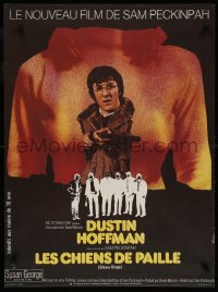 6p871 STRAW DOGS French 23x31 1972 directed by Sam Peckinpah, c/u of Dustin Hoffman w/shotgun!