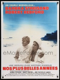 6p883 WAY WE WERE French 24x32 1973 Barbra Streisand & Robert Redford on the beach!