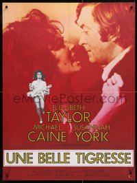 6p888 X Y & ZEE French 23x31 1971 Elizabeth Taylor, Michael Caine, Susannah York, Zee & Co.