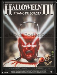 6p926 HALLOWEEN III French 15x21 1983 Season of the Witch, Tom Atkins & Stacey Nelkin, horror!