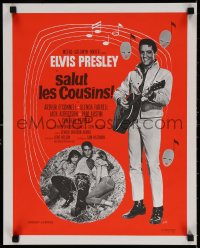 6p934 KISSIN' COUSINS French 16x20 1970 images of Elvis Presley with guitar & girls, Guys art