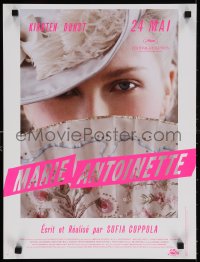 6p947 MARIE ANTOINETTE advance French 16x21 2006 Kirsten Dunst hidden by fan, Sofia Coppola!