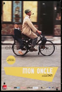 6p950 MON ONCLE French 16x24 R2013 Jacques Tati as My Uncle, Mr. Hulot, completely different image!