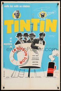 6p983 TINTIN ET LE MYSTERE DE LA TOISON D'OR French 16x24 1961 Talbot as Herge's Tintin, Tealdi art