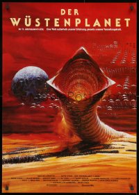 6p053 DUNE German 1984 David Lynch sci-fi epic, Berkey art of desert planet & worm!