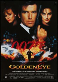 6p055 GOLDENEYE German 1995 cool image of Pierce Brosnan as secret agent James Bond 007!