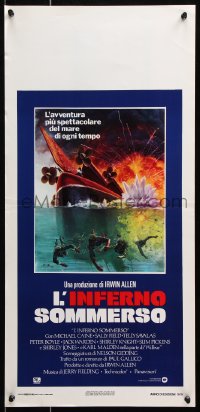 6p648 BEYOND THE POSEIDON ADVENTURE Italian locandina 1979 Irwin Allen directed, Kunstler disaster art!