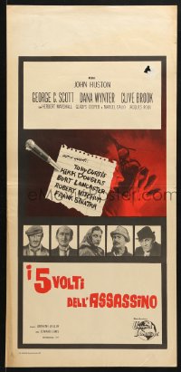 6p695 LIST OF ADRIAN MESSENGER Italian locandina 1963 John Huston, different art and images!