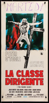 6p712 RULING CLASS Italian locandina 1973 different art of crazy Peter O'Toole, who thinks he is Jesus!