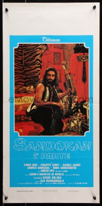 6p735 TIGER'S RETURN Italian locandina 1970s Philippe Leroy, Carole Andre, Kabir Bedi as Sandokan!