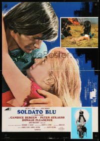 6p624 SOLDIER BLUE group of 2 Italian 26x37 pbustas 1970 Candice Bergen portrait w/Peter Strauss!