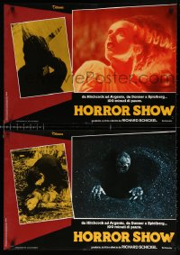 6p597 HORROR SHOW group of 8 Italian 18x26 pbustas 1980 Bride of Frankenstein, Dracula and more!